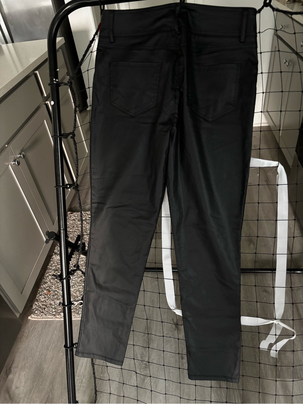 Black Faux Leather Skinny Pants